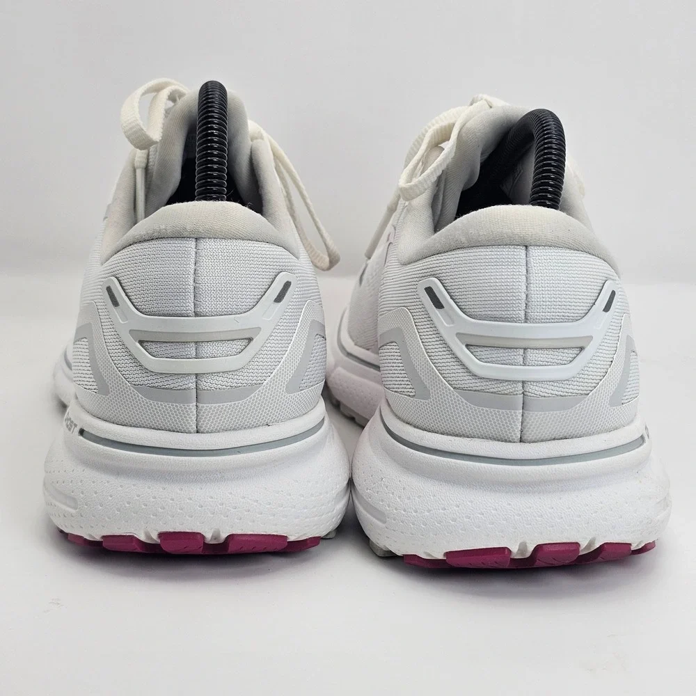 Brooks Ghost 15 Women's 9B White Oyster Viola Running Shoes 1203801B195